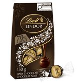Lindt LINDOR 70% Cacao Dark Chocolate Truffles Bag, 150g
