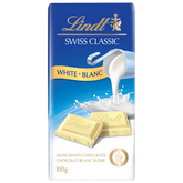 Lindt SWISS CLASSIC White Chocolate Bar, 100g