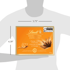 Lindt Swiss Thins Orange Milk Chocolate Box, 125g