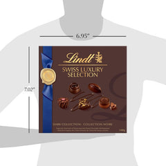 Lindt SWISS LUXURY SELECTION Dark Chocolate Pralines Gift Box, 140g