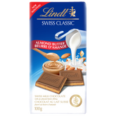 Lindt SWISS CLASSIC Milk Chocolate Almond Butter Bar, 100g
