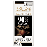 Lindt EXCELLENCE 90% Cacao Dark Chocolate Bar, 100g
