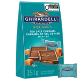 GHIRARDELLI Sea Salt and Caramel Milk Chocolate Squares Bag, 151g
