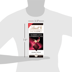 Lindt EXCELLENCE Cranberry & Nuts Dark Chocolate Bar, 100g