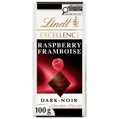 Lindt EXCELLENCE Raspberry Dark Chocolate Bar, 100g