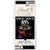 Lindt EXCELLENCE Mild 85% Dark Chocolate Bar, 100g