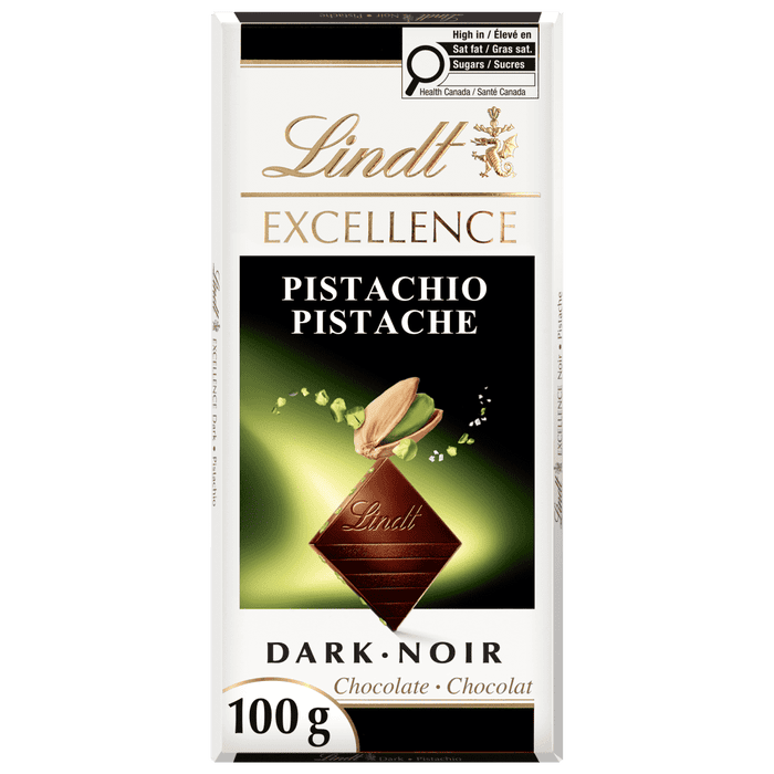 Lindt EXCELLENCE Pistachio Dark Chocolate Bar, 100g