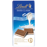 Lindt SWISS CLASSIC Double Milk Chocolate Bar, 100g
