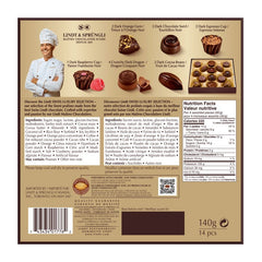 Lindt SWISS LUXURY SELECTION Dark Chocolate Pralines Gift Box, 140g