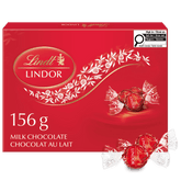 Lindt LINDOR Milk Chocolate Truffles Box, 156g