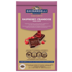 GHIRARDELLI Dark Chocolate Raspberry Squares Bag, 151g