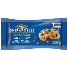 GHIRARDELLI Milk Chocolate Baking Chips Bag, 326g