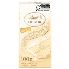 Lindt LINDOR White Chocolate Bar, 100g