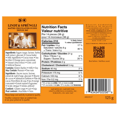 Lindt Swiss Thins Orange Milk Chocolate Box, 125g