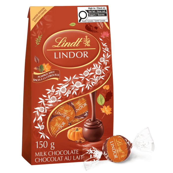 Lindt LINDOR Pumpkin Spice Truffles Bag, 150g