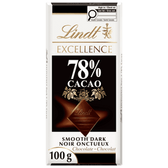 Lindt EXCELLENCE 78% Cacao Dark Chocolate Bar, 100g