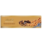 Lindt SWISS CLASSIC Dark Chocolate and Hazelnut Bar, 300g