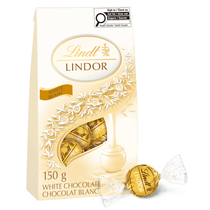 Lindt LINDOR White Chocolate Truffles Bag, 150g
