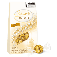 Lindt LINDOR White Chocolate Truffles Bag, 150g