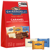 Ghirardelli Caramel Assorted Chocolate Squares Bag, 153 Grams