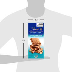 Lindt SWISS CLASSIC Milk Chocolate Hazelnut Crispy Cookie, 150g