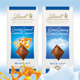 Lindt EXCELLENCE Crunchy Caramel Milk Chocolate Bar, 100g