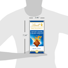 Lindt EXCELLENCE Crunchy Caramel Milk Chocolate Bar, 100g