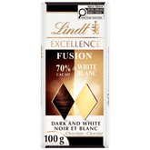 Lindt EXCELLENCE Fusion 70% Dark Cacao & White Chocolate Bar, 100g