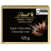 Lindt Swiss Thins Dark Chocolate Box, 125g