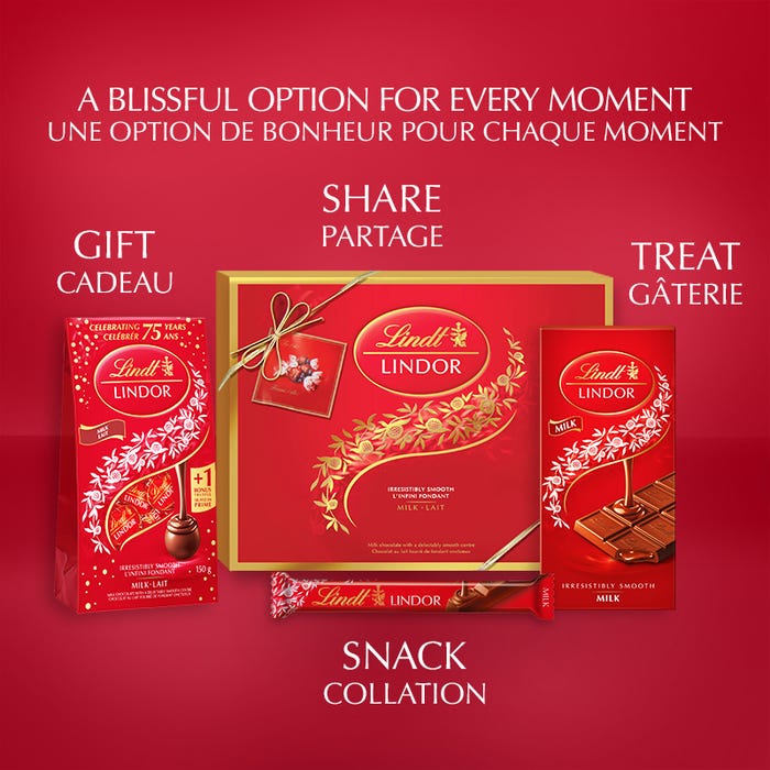 Lindt LINDOR Prestige Milk Chocolate Truffles Gift Box, 250g