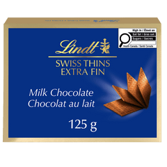 Lindt Swiss Thins Milk Chocolate Box, 125g