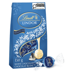 Lindt LINDOR Cookies & Cream Flavour White Chocolate Truffles Bag, 150g