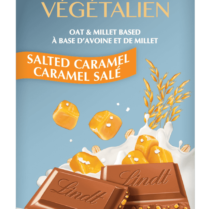 Lindt Vegan Salted Caramel Chocolate Bar, 100g