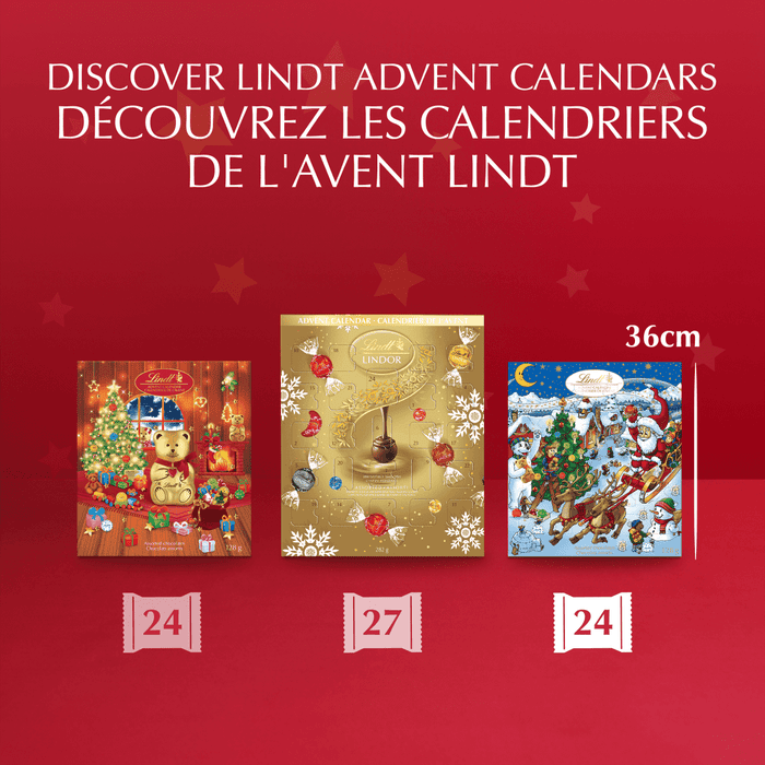 Lindt Kids Christmas Assorted Milk Chocolate Advent Calendar, 128g