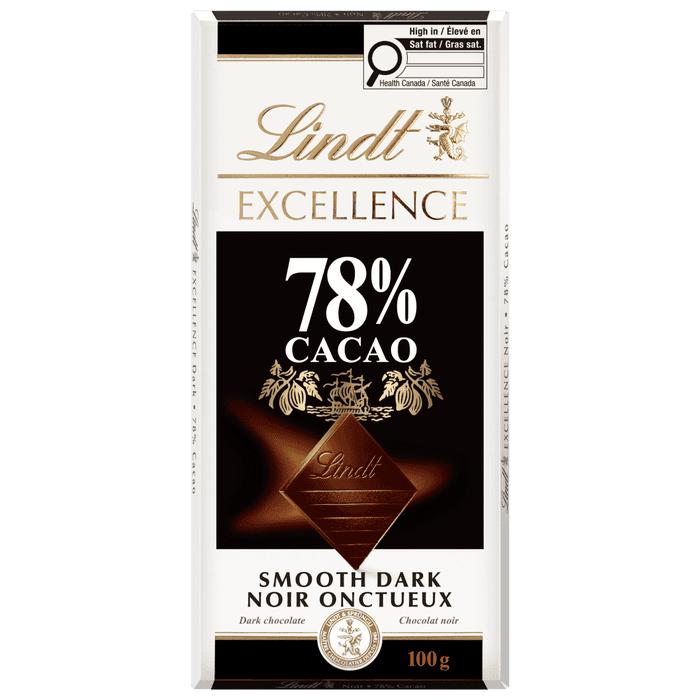 Lindt EXCELLENCE 78% Cacao Dark Chocolate Bar, 100g