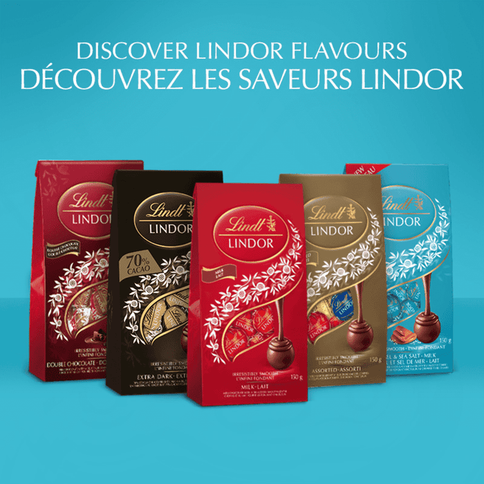 Lindt LINDOR Milk Caramel Sea Salt Chocolate Truffles Bag, 150g