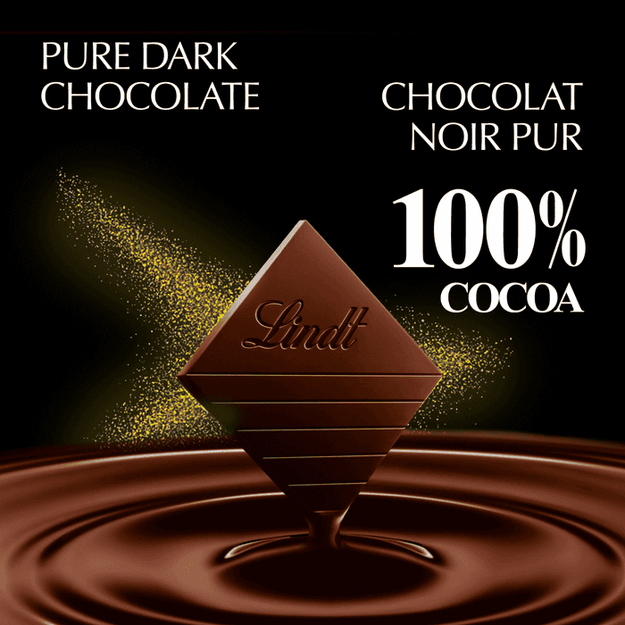 Lindt EXCELLENCE 100% Cacao Dark Chocolate Bar, 50g