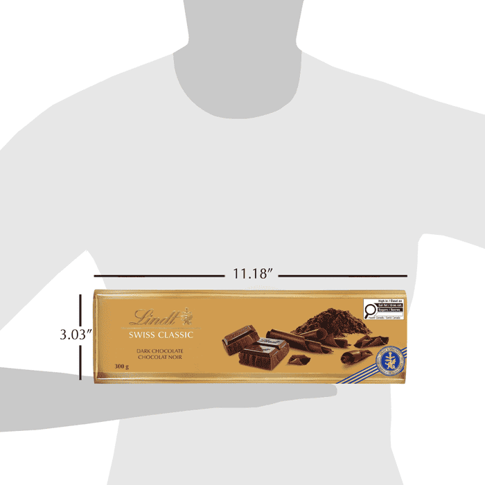 Lindt SWISS CLASSIC Gold Surfin Dark Chocolate Bar, 300g