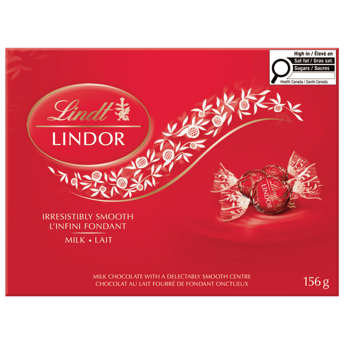 Lindt LINDOR Milk Chocolate Truffles Box, 156g