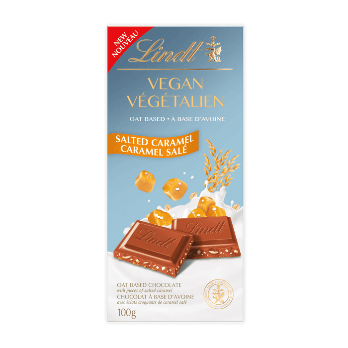 Lindt Vegan Salted Caramel Chocolate Bar, 100g