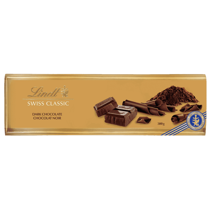 Lindt SWISS CLASSIC Gold Surfin Dark Chocolate Bar, 300g