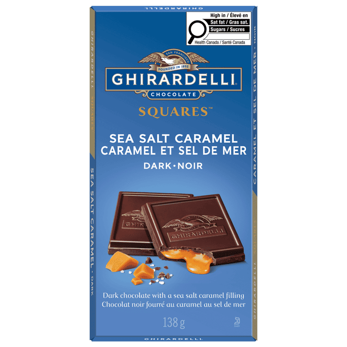 GHIRARDELLI Dark Chocolate Caramel Sea Salt Bar, 138g