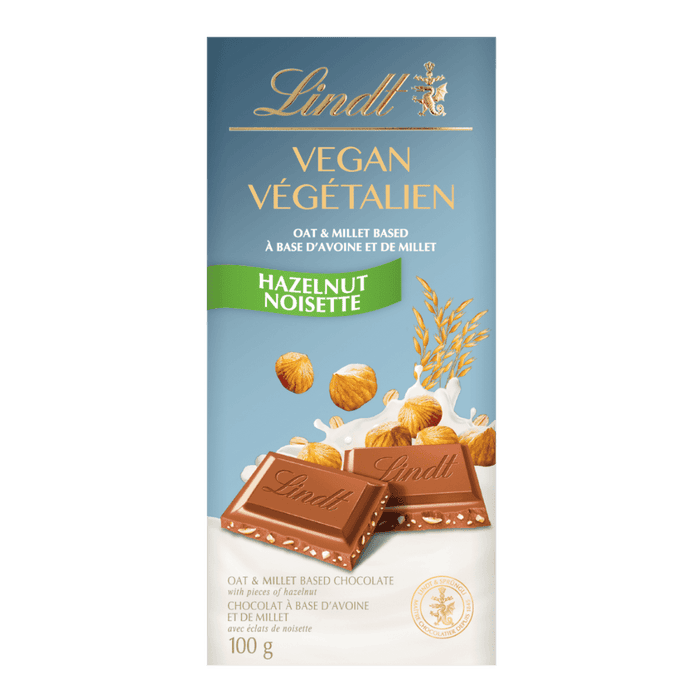 Lindt Vegan Hazelnut Chocolate Bar, 100g
