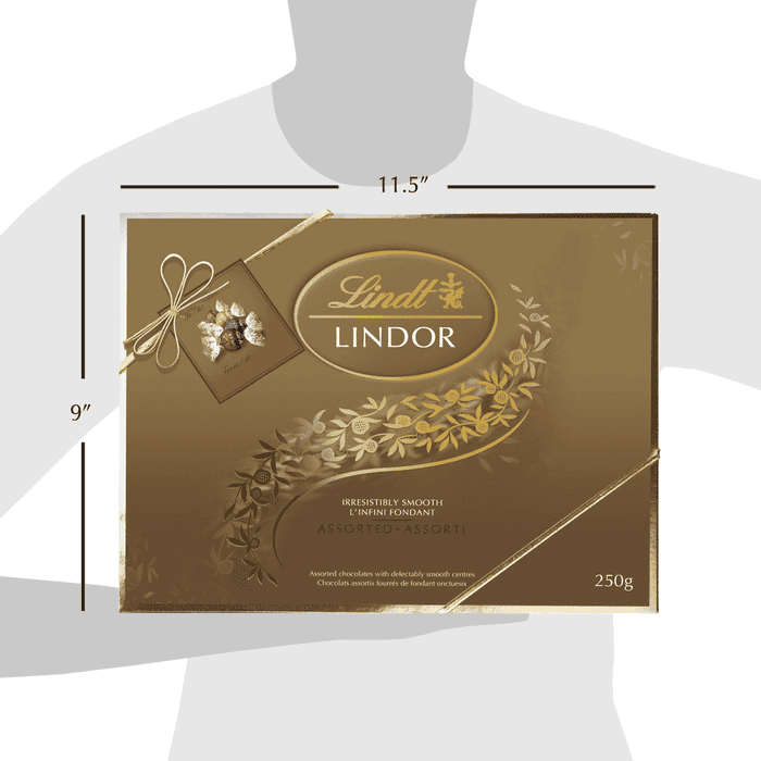 Lindt LINDOR Prestige Assorted Chocolate Truffles Gift Box, 250g