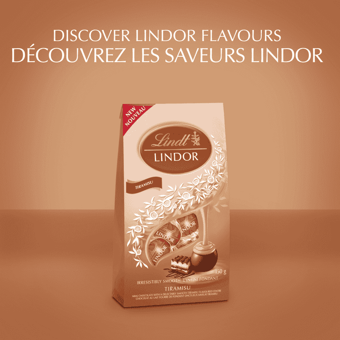 Lindt LINDOR Tiramisu Chocolate Truffles Bag, 150g
