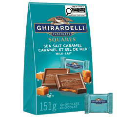 GHIRARDELLI Sea Salt and Caramel Milk Chocolate Squares Bag, 151g