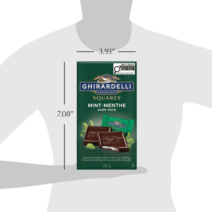 GHIRARDELLI Mint Dark Chocolate Squares Bag, 151g