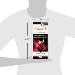 Lindt EXCELLENCE Cranberry & Nuts Dark Chocolate Bar, 100g