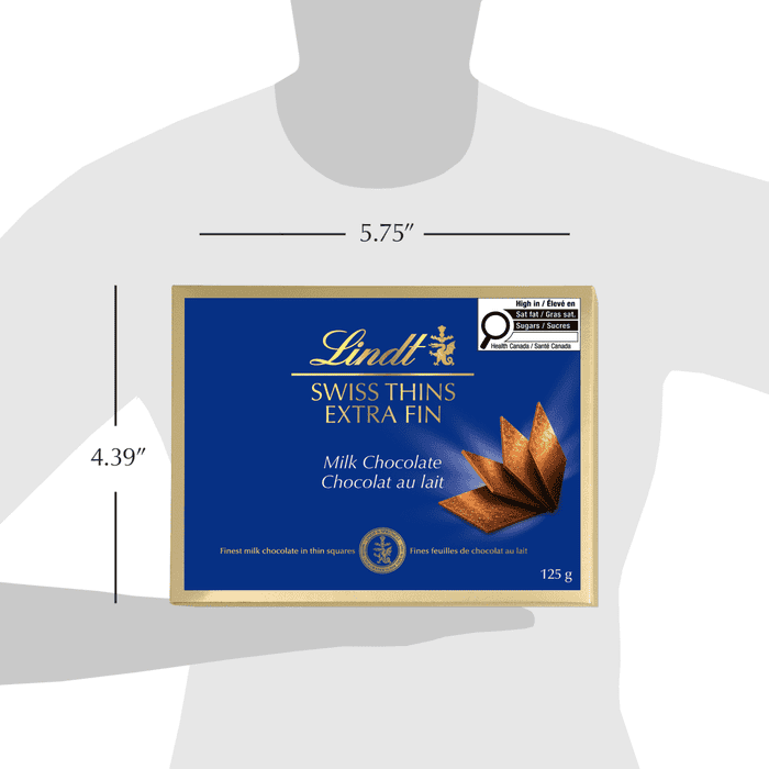 Lindt Swiss Thins Milk Chocolate Box, 125g