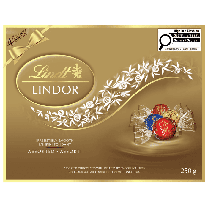 Lindt LINDOR Prestige Assorted Chocolate Truffles Gift Box, 250g